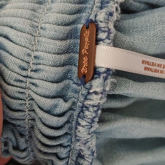 Free People Keegan High Low Denim Cotton Patchwork/Tunic Dress Size Small - Picture 10 of 13